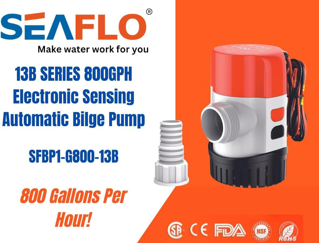 SEAFLO 13B-Series  Automatic Water Sensing Bilge Pump (12V | 800GPH)