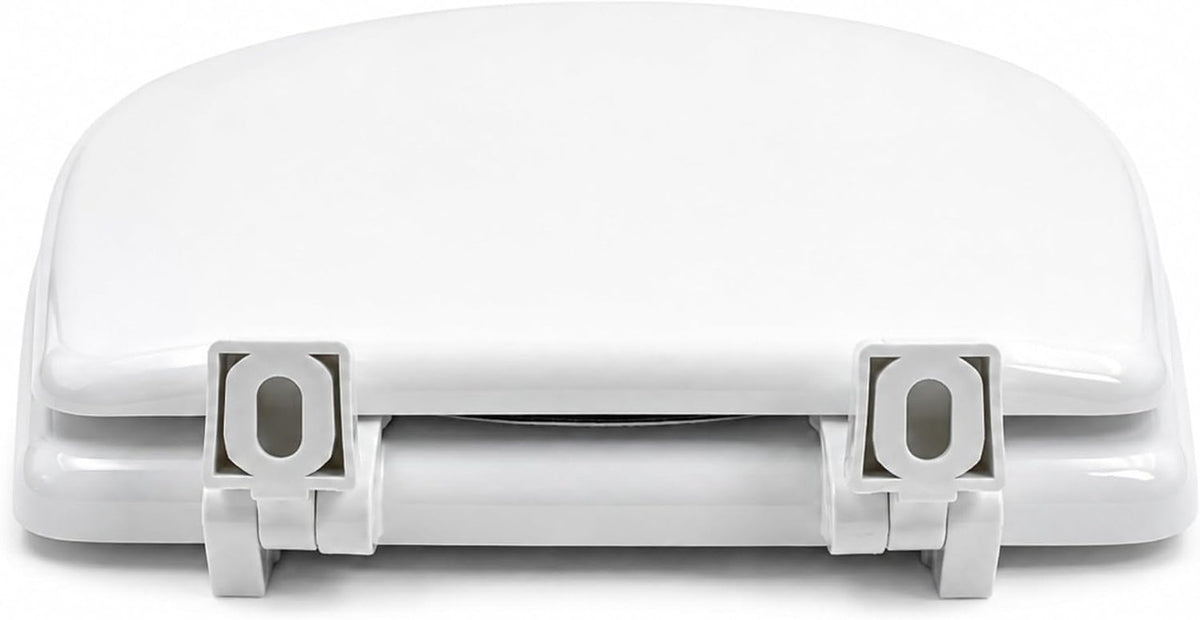 Compact Toilet Cover Kit, Wood Oval Replacement Seat Lid