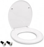 Toilet Cover Kit with Soft Close Seat, Oval Fully Plastic Replacement Seat Lid