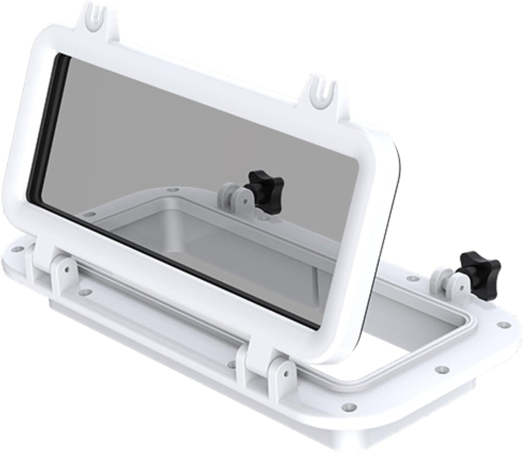 SEAFLO Rectangular Porthole Window w/ABS Plastic & Tinted Glass - 16" x 8" (White)