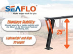 SEAFLO 12V High-Speed Electrical Powered Stabilizing Jack, 4,000 Lbs Static Load Capacity, Heavy-Duty Powder-Coated Steel, Up to 25” Extension, Waterproof Motor, Corrosion-Resistant, 4-Year Warranty