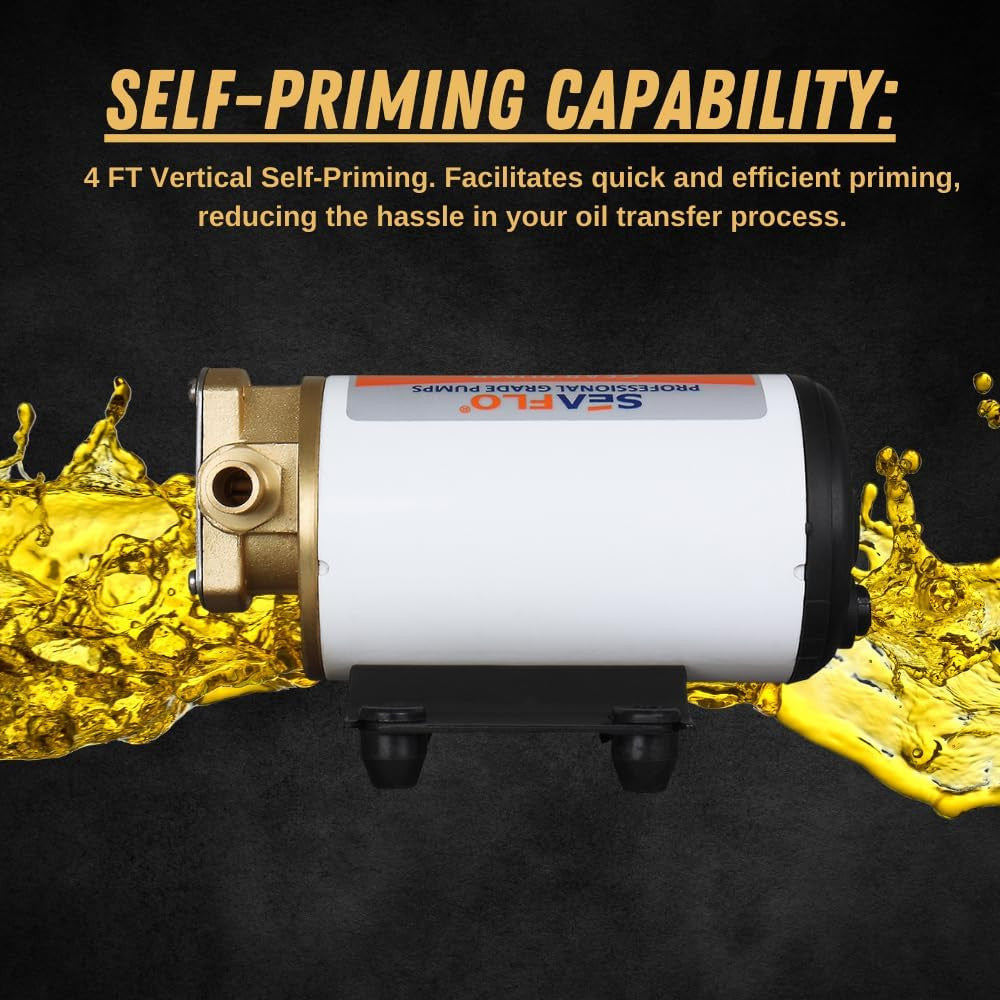SEAFLO Self-Priming Gear Pump (12V|3.2GPM|12.0LPM) (Choose 12V or 24V)