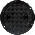 SEAFLO 4" - 8" Black Circular Non Slip Inspection Hatch w/Detachable Cover