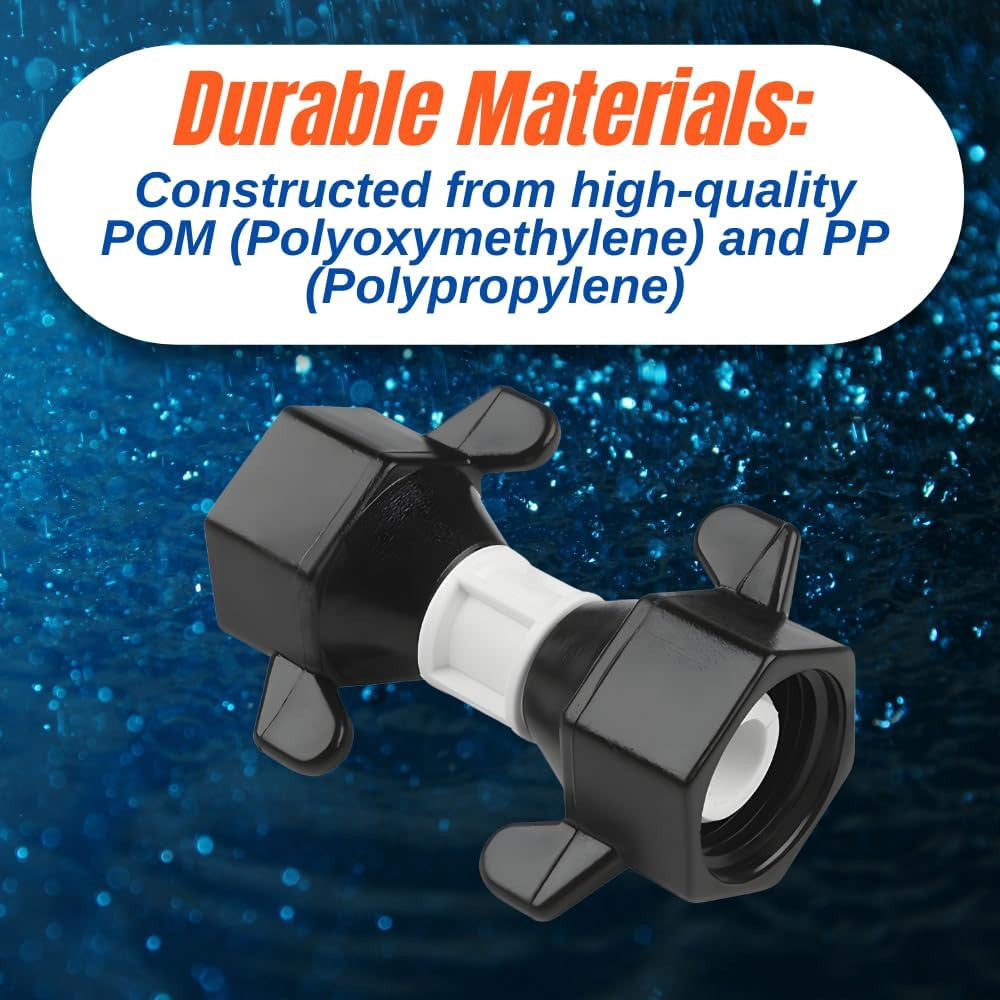 SEAFLO - (NO: 51F09) - 1/2" FNPT x 1/2" FNPT Barbed Straight Universal Pump Fitting for SHURFLO, SEAFLO, Circle River, Johnson, Jabsco, FLOJET, REMCO, Lippert, USA ADVENTURE and other Pumps (Choose Pack Size)