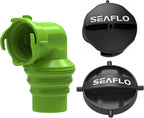 SEAFLO 20 FT RV Camper Sewer Hose Kit with Swivel Bayonet Adapter Polypropylene Waste Hose for Easy Storage 3.5" Swivel Adapter Fits 3" 3.5" 4" Pipes Includes 2 Plumbing Caps 4-Year Warranty