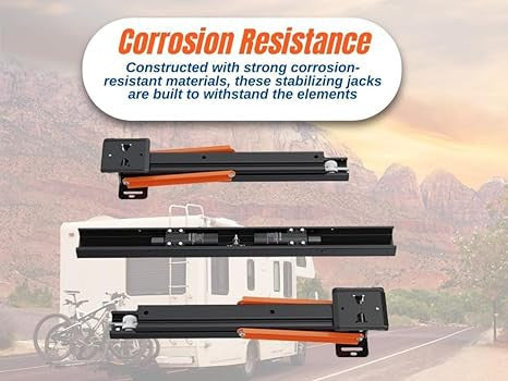 SEAFLO 12V High-Speed Electrical Powered Stabilizing Jack, 4,000 Lbs Static Load Capacity, Heavy-Duty Powder-Coated Steel, Up to 25” Extension, Waterproof Motor, Corrosion-Resistant, 4-Year Warranty