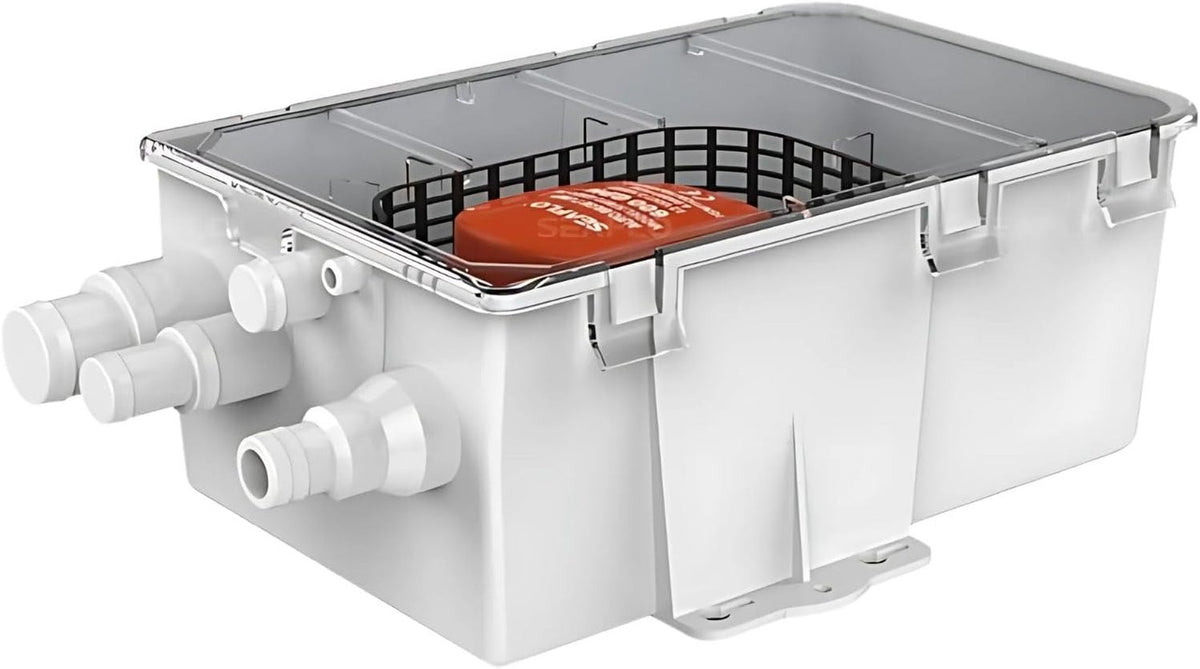 SEAFLO 750GPH 24V 1.6A Shower Sump Pump System Drain Kit System Multi Port Inlet