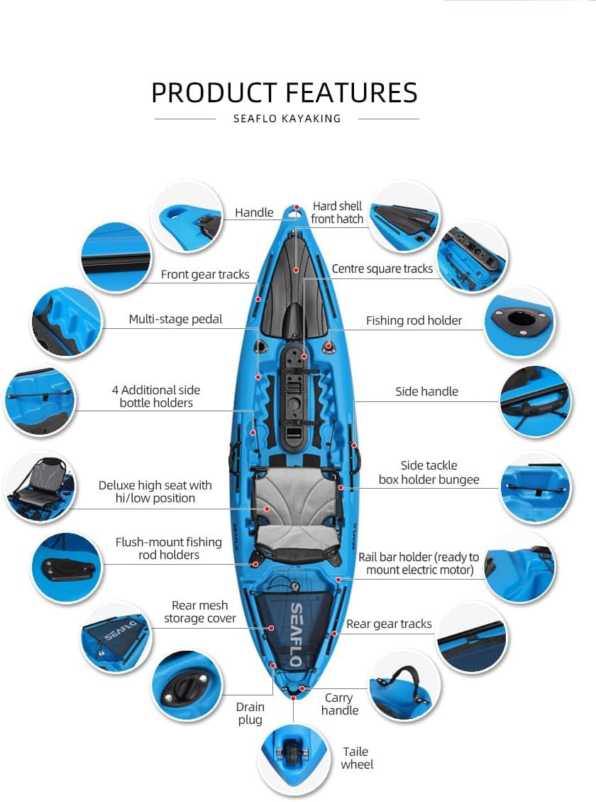 SEAFLO Fishing Kayak BFA106-A | Orange 10'8.5"