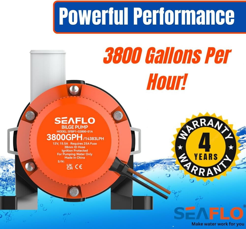 SEAFLO 01A-Series 3800 GPH General Purpose Pump (Choose 12V or 24V)
