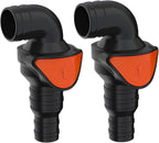SEAFLO in-Line/ 90° Quick Disconnect Non-Return Check Valve PA6+GF+POM Construction, Anti-Backflow Design, Versatile Applications (Choose Size and Style)