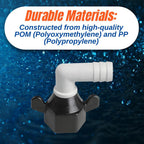 SEAFLO - (NO: 51F03) - 1/2"-14 FNPT x 1/2" Barb Angled Universal Pump Fittings for SHURFLO, SEAFLO, Circle River, Johnson, Jabsco, FLOJET, REMCO, Lippert, USA ADVENTURE and other Pumps (Choose Pack Size)