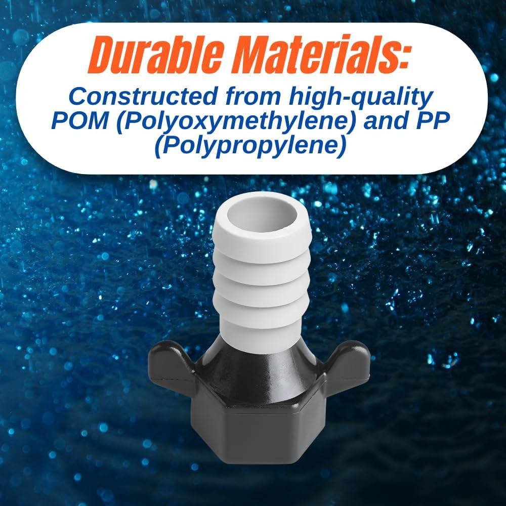 SEAFLO (NO: 51F08) 1/2"-14 FNPT x 3/4" Barbed Straight Universal Pump Fitting for SHURFLO, SEAFLO, Circle River, Johnson, Jabsco, FLOJET, REMCO, Lippert, USA ADVENTURE and other Pumps (2-Pack)