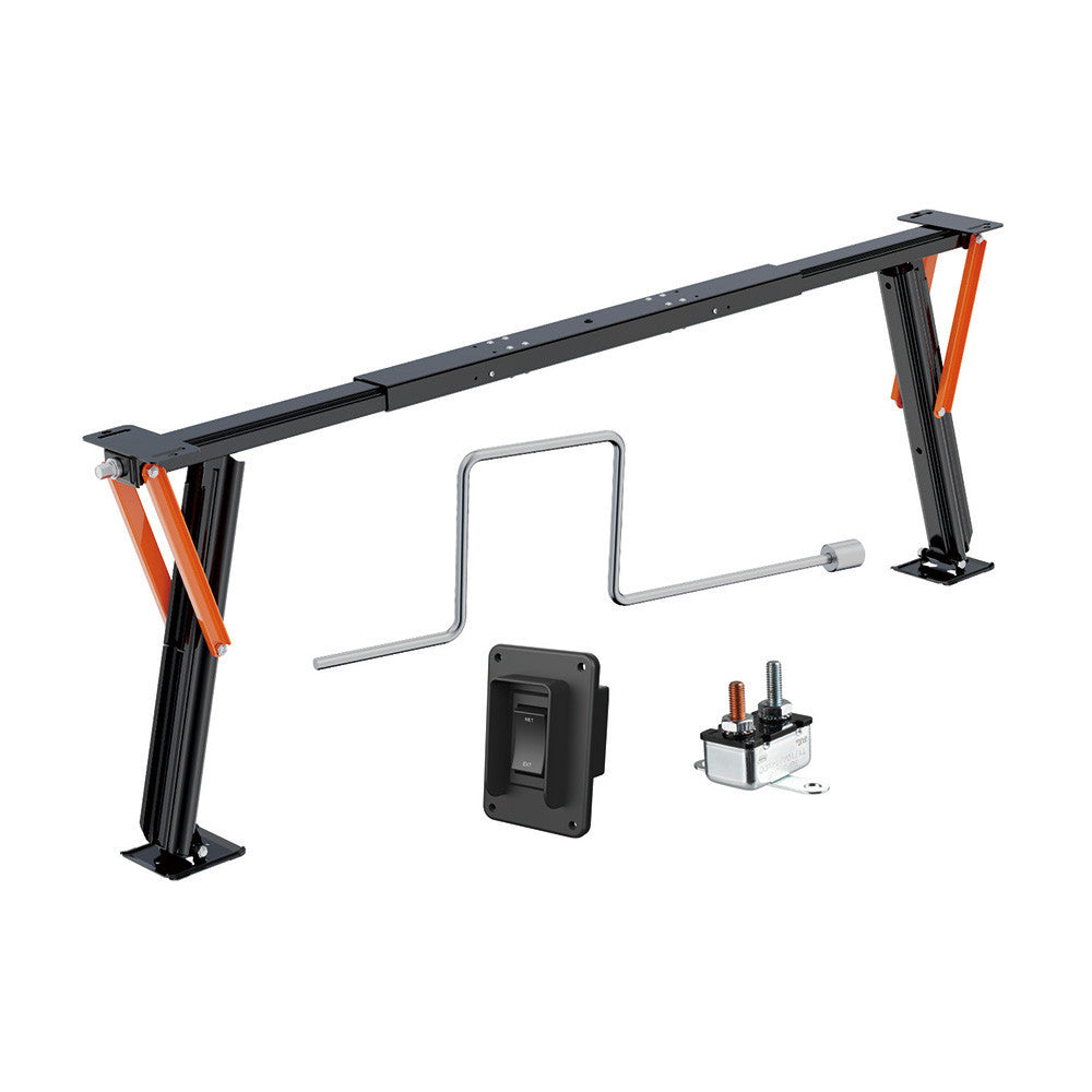 SEAFLO 12V High-Speed Electrical Powered Stabilizing Jack, 4,000 Lbs Static Load Capacity, Heavy-Duty Powder-Coated Steel, Up to 25” Extension, Waterproof Motor, Corrosion-Resistant, 4-Year Warranty