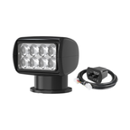 360° Rotating Remote Control 20W LED Searchlight w/ Wired Panel (White/Black | 2700K Warm White/White Light 5500K)