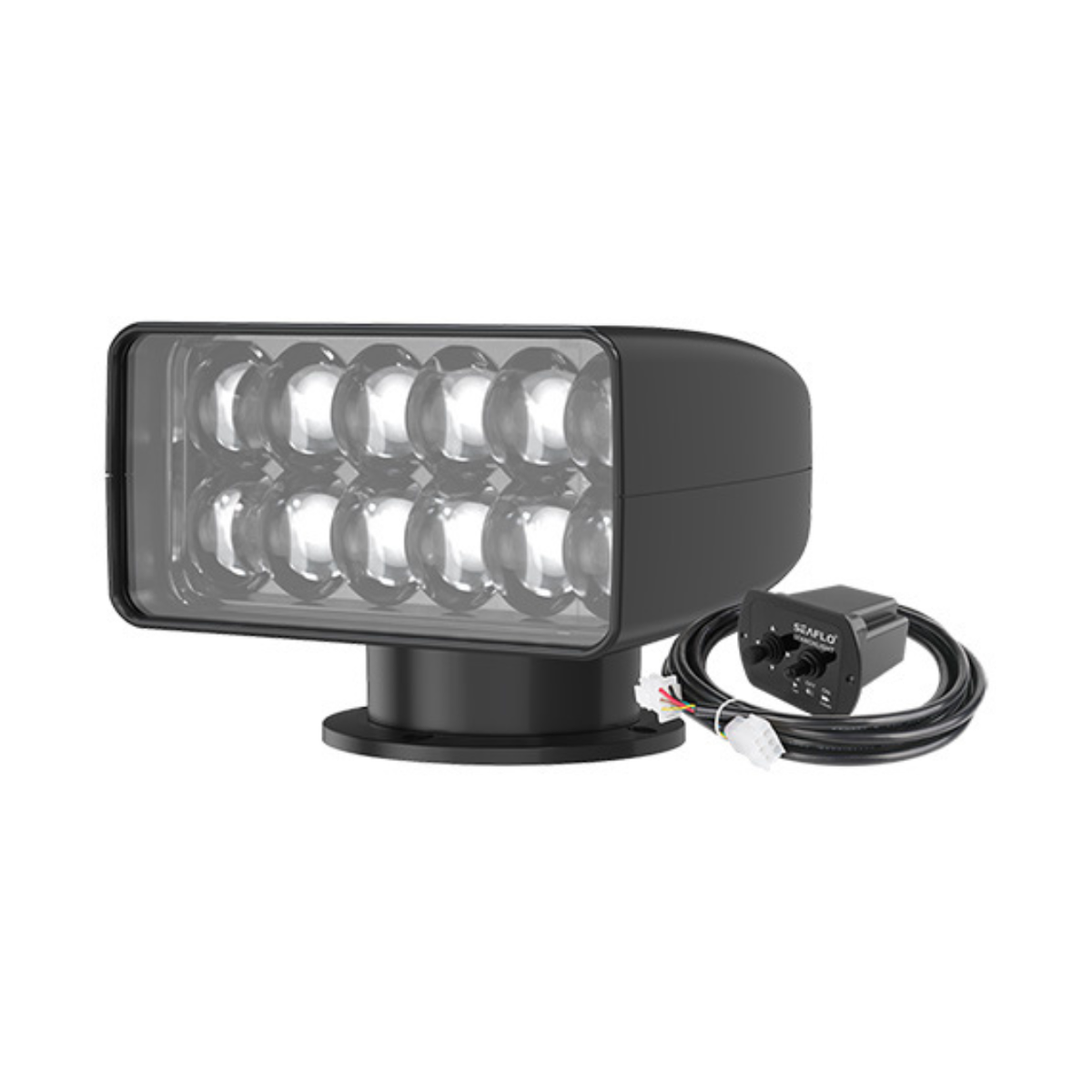 03 Series 360° Rotating Remote Control 35W LED Searchlight w/ Wired Control Panel (White/Black | 2700K Warm White/White Light 5500K) (Copy)