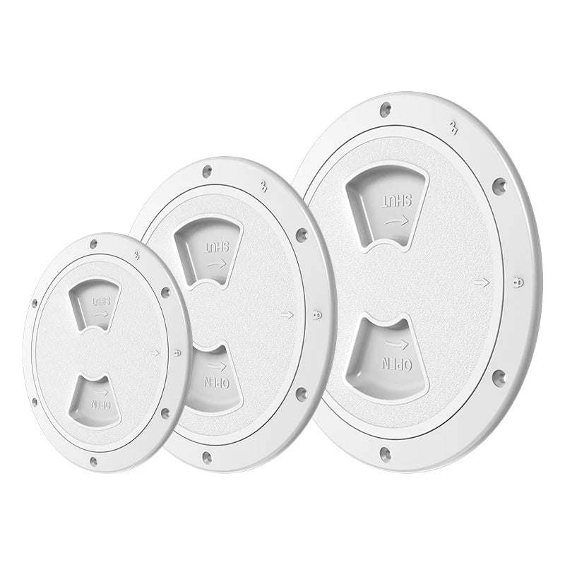 SEAFLO Round Deck Hatches (Choose Between 4"|5"|6"|8" and White|Black)