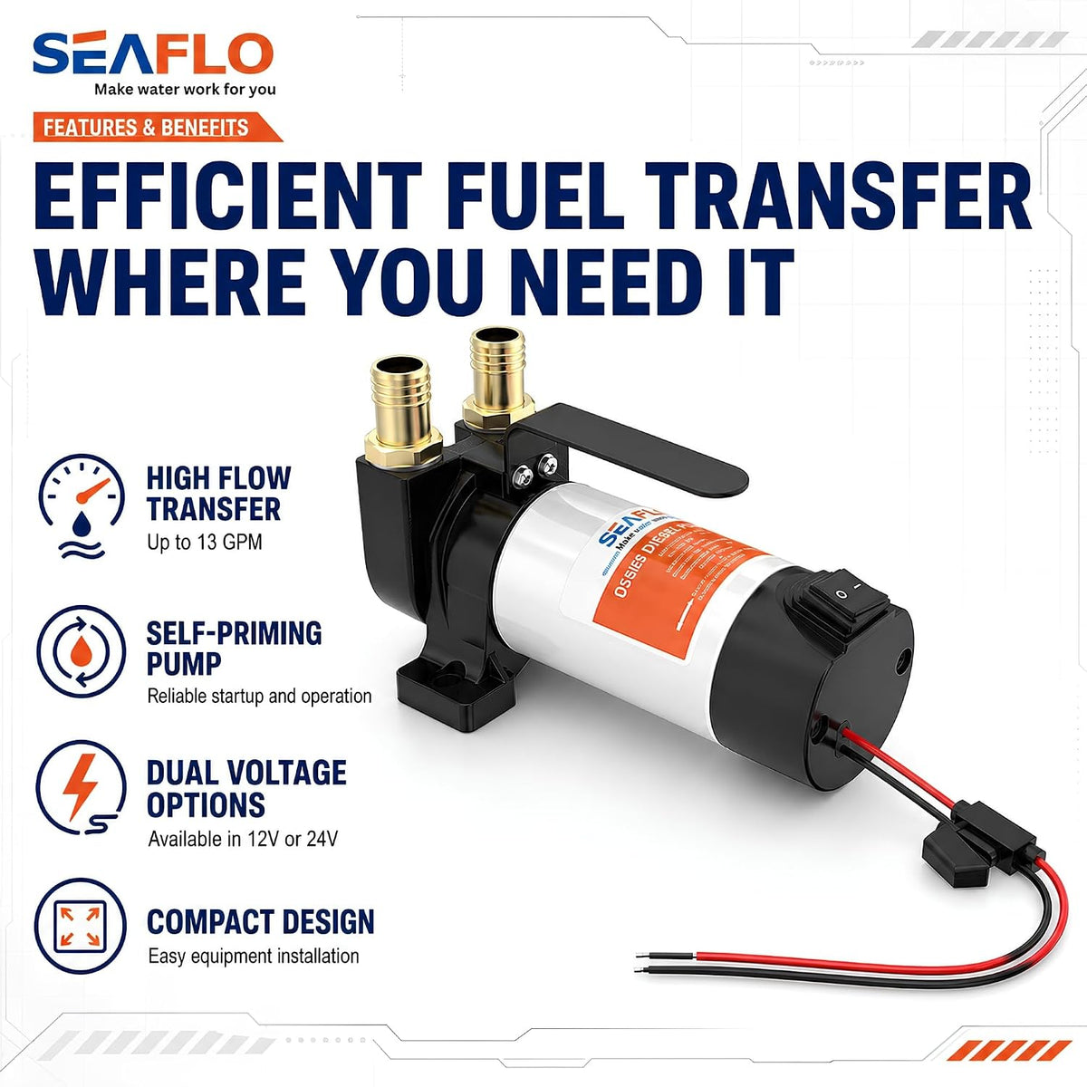 SEAFLO 05 Series Diesel Refueling Pump (12V | 24V)