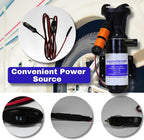 Quick Release RV Macerator Pump - 12V, 12GPM RV Dump Station Mount