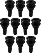 SEAFLO Thru Hull Fitting, Marine Boat, Plastic Drain Overflow Connector, Corrosion Resistant Saltwater Safe, Bilge Port Deck Outlet,(⅝,¾,1,1⅛,1¼,1½, & 2" Options)(1,2,5, &10 Packs)(White/Black)