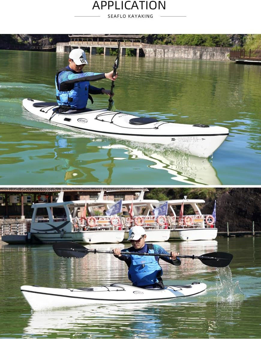 SEAFLO Premium Sit-in Recreational/Day Touring/Sea Kayaks (TKA120-red/white)