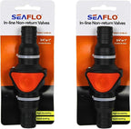SEAFLO in-Line/ 90° Quick Disconnect Non-Return Check Valve PA6+GF+POM Construction, Anti-Backflow Design, Versatile Applications (Choose Size and Style)