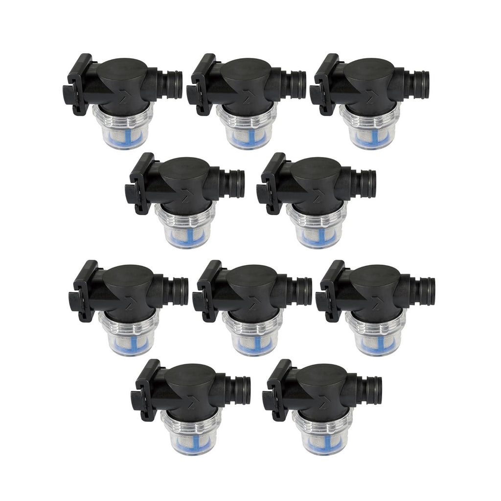 SEAFLO Inline Water Pump Filter 52S02-3/4" Male Quick Attach with 1/2" Hose Barb, 50 MeshSteel Strainer with Plastic Shell, Fits SEAFLO 56 Series Pumps, RV, Marine, Agriculture, Lawn Care (10-Pack)
