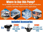 SEAFLO 42 Series 24V 3.0GPM 55PSI Continuous Duty Diaphragm Pump with Bypass for Reduced Cycling | Fresh and Salt Water | UL Certified | Self-Priming for Marine, RV, Off-Grid, and Caravan