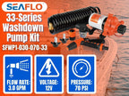 SEAFLO 33-Series Washdown Deck Wash Pump Kit for Rv Boat Marine Yacht with HEAVY DUTY PRESSURE SWITCH (12V|70 PSI|3.0GPM)