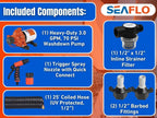 SEAFLO 33-Series Washdown Deck Wash Pump Kit for Rv Boat Marine Yacht with HEAVY DUTY PRESSURE SWITCH (12V|70 PSI|3.0GPM)