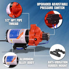 SEAFLO 33W Series 115V AC, 3.0 GPM, 45 PSI Brushless Automatic Demand Diaphragm Water Pressure Pump – Ultra Quiet Operation, Self-Priming, Overload Protection, NSF & UL Certified- 4 Year Warranty!