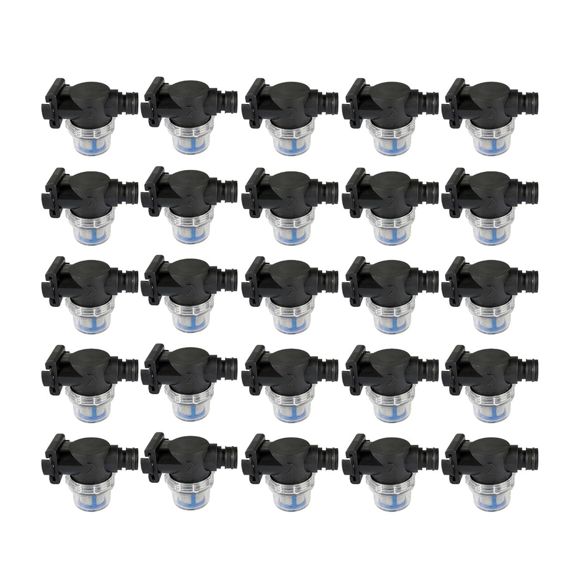 SEAFLO Inline Water Pump Filter 52S02-3/4" Male Quick Attach with 1/2" Hose Barb, 50 MeshSteel Strainer with Plastic Shell, Fits SEAFLO 56 Series Pumps, RV, Marine, Agriculture, Lawn Care (25-Pack)