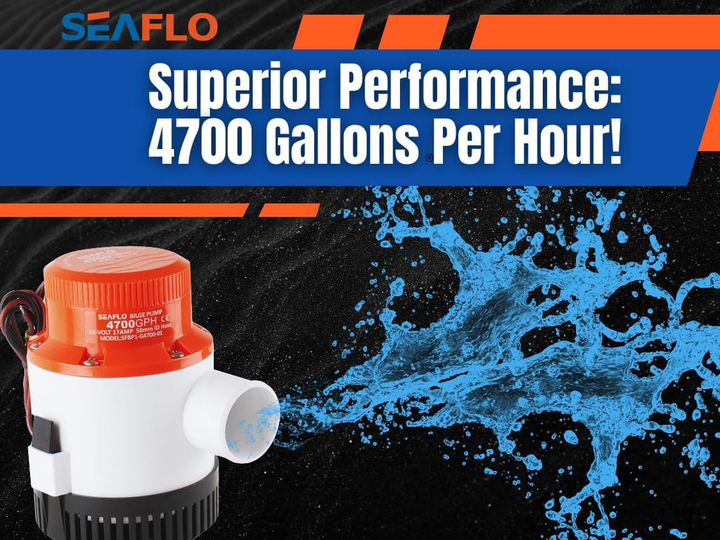 SEAFLO 01-Series 4700 GPH Heavy Duty Electric Bilge Pump (Choose 12V or 24V)