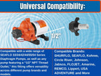 SEAFLO (NO: 51F01) 1/2"-14 FNPT x 1/2" Barb Straight Pump Fitting for SHURFLO, SEAFLO, Circle River, Johnson, Jabsco, FLOJET, REMCO, Lippert, USA ADVENTURE and other Pumps (01-Pack)
