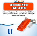 SEAFLO 02 Series Bilge Pump Float Switch - 12V/24V 18A Automatic Water Level Switch with 1m 16 AWG Leads