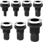 SEAFLO Thru Hulls Fitting Thru-Hull with Check Valve, 5/8”, 3/4”, 1”, 1-1/8”, 1-1/4”, 1-1/2”, or 2” Sizes, White/Black, Polypropylene/Nylon, 4-Year Warranty, (Choose Color, Size, and Pack Size)