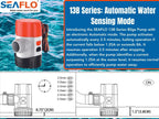 SEAFLO 13B-Series  Automatic Water Sensing Bilge Pump (12V | 800GPH)