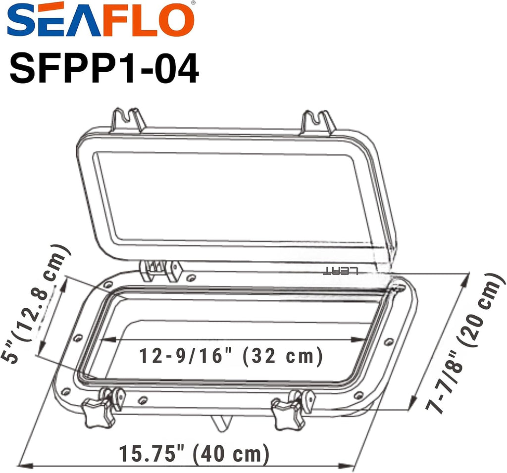 SEAFLO Rectangular Porthole Window w/ABS Plastic & Tinted Glass - 16" x 8" (White)