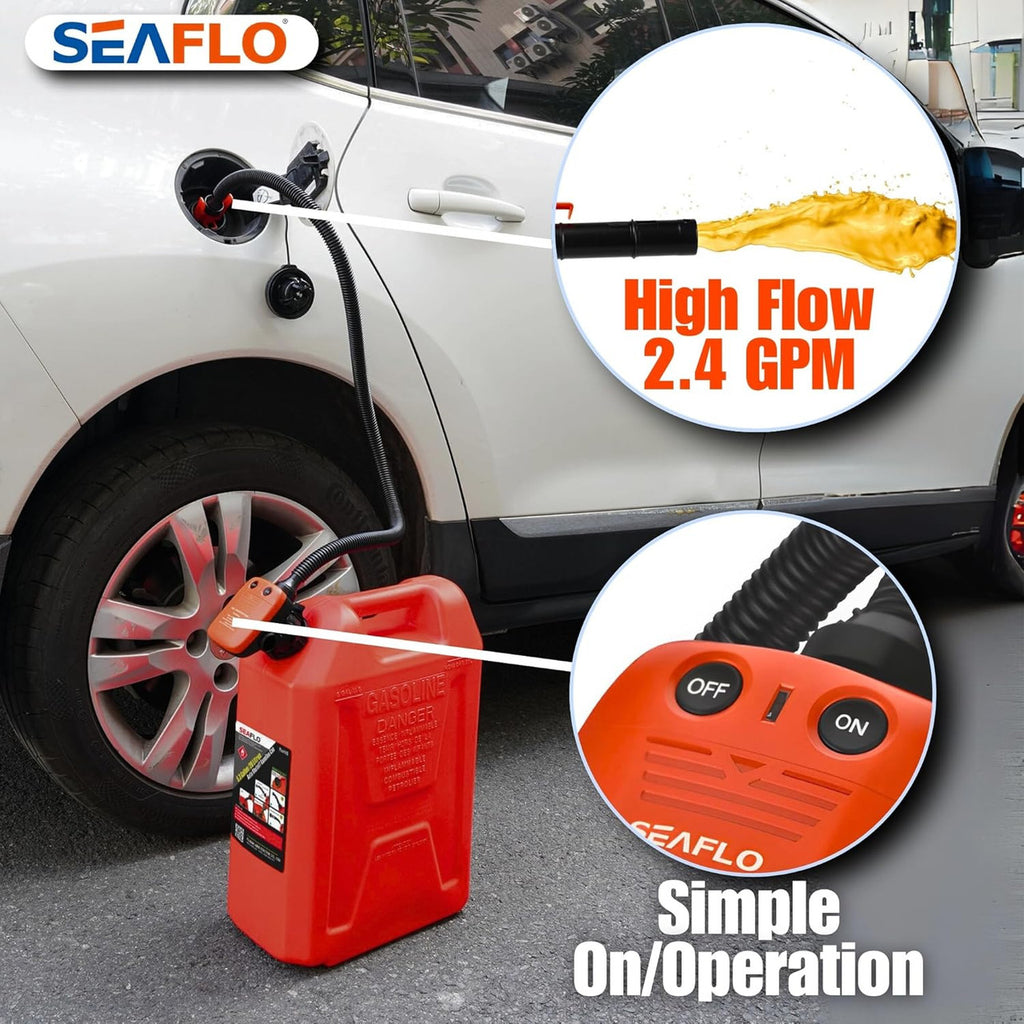 SEAFLO Fuel Transfer Pump – Battery Operated, 2.4 GPM (9.0 LPM)