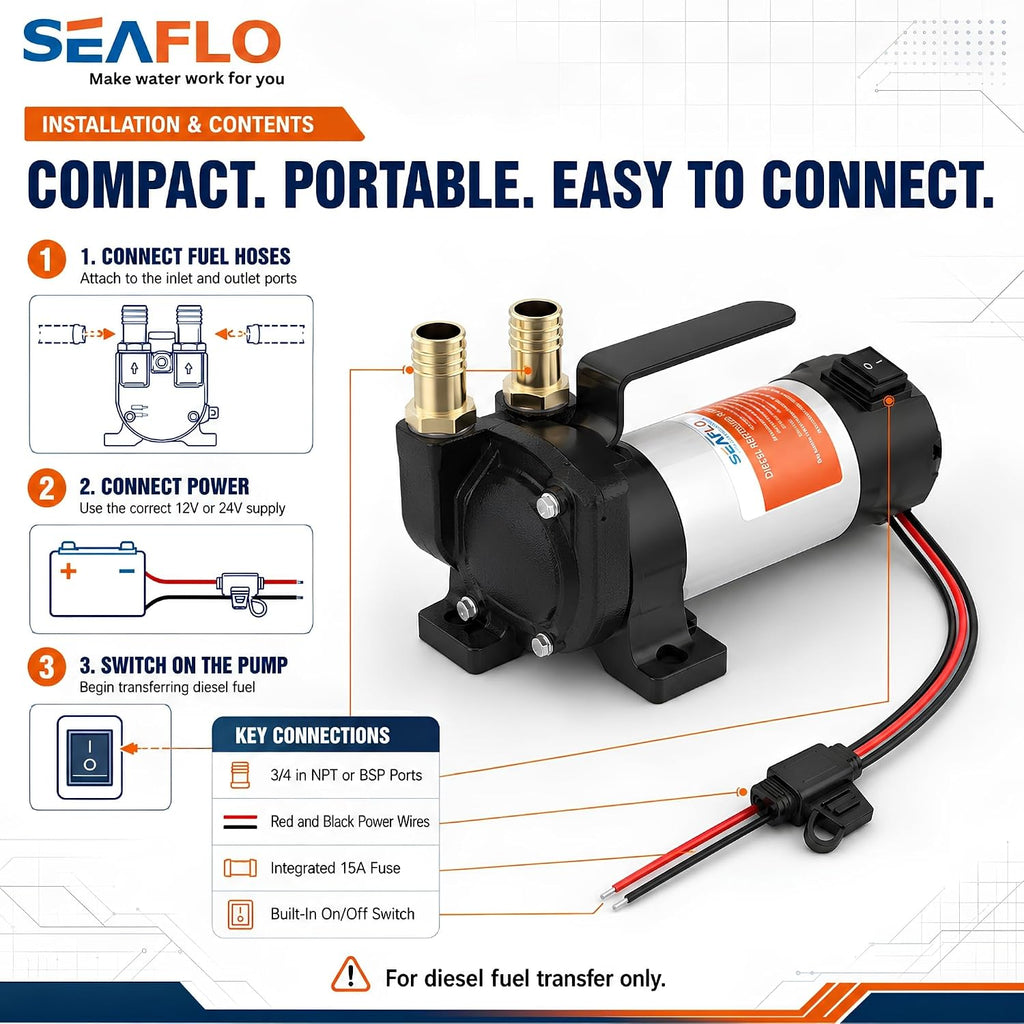 SEAFLO 05 Series Diesel Refueling Pump (12V | 24V)