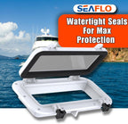SEAFLO Rectangular Porthole Window w/ABS Plastic & Tinted Glass - 16" x 8" (White)