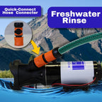 Quick Release RV Macerator Pump - 12V, 12GPM RV Dump Station Mount
