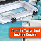 SEAFLO Rectangular Porthole Window w/ABS Plastic & Tinted Glass - 16" x 8" (White)