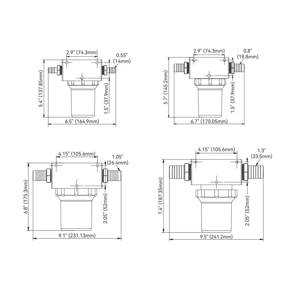 SEAFLO Fresh Water Strainer 01 Series