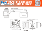 SEAFLO 02-Series 4" In-Line Blower (12V | 270CFM)