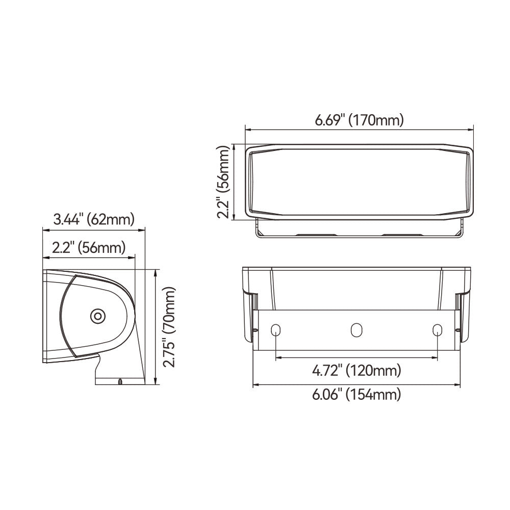 SEAFLO Dual Colour LED Floodlights - 01 Series (Bracket Mount)