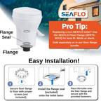 SEAFLO Residential-Height Gravity-Flush Soft-Close RV Toilet with Sprayer Attachment
