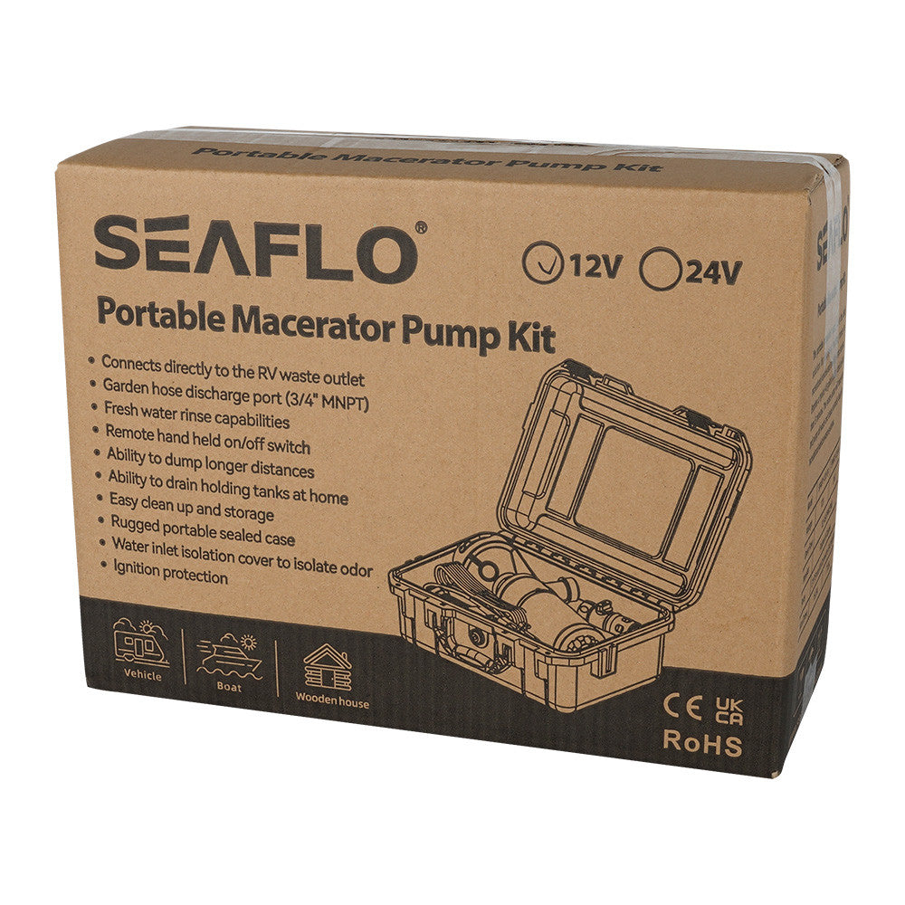 SEAFLO 04-Series  RV Macerator Pump Kit For RV/Tanks/Septic use/Septic Station (12V|12GPM|45LPM)