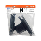 SEAFLO Double Fishing Rod Holder Bracket Wall Mounted Boat Side Mount Tool Holder Tube Links