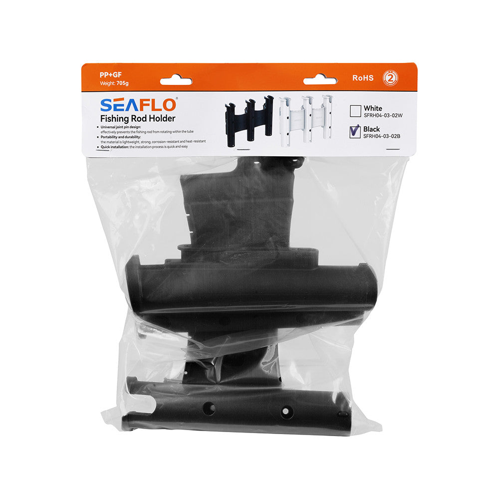 SEAFLO 3Rod Fishing Rod Holder Bracket Wall Mounted Boat Side Mount Tool Holder Tube Links