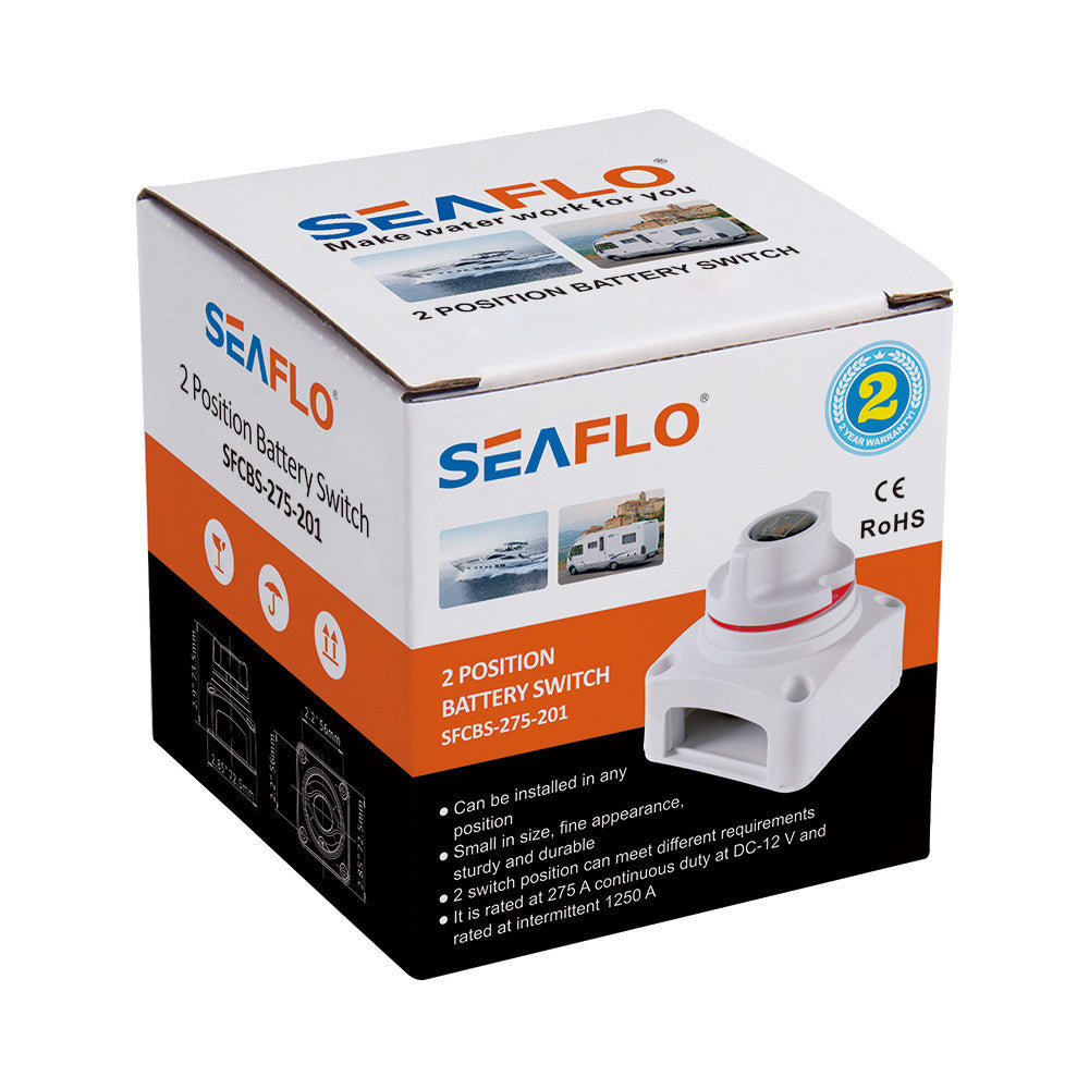 SEAFLO Heavy Duty 275 Amp Battery Isolator ON/OFF Switch